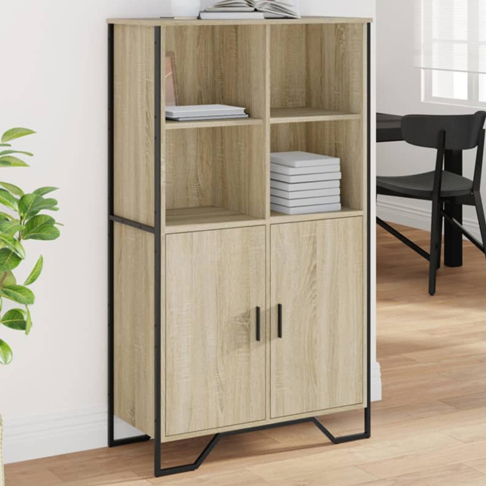 vidaXL 2 Door 4 Shelf Sonoma Oak Highboard Image 1