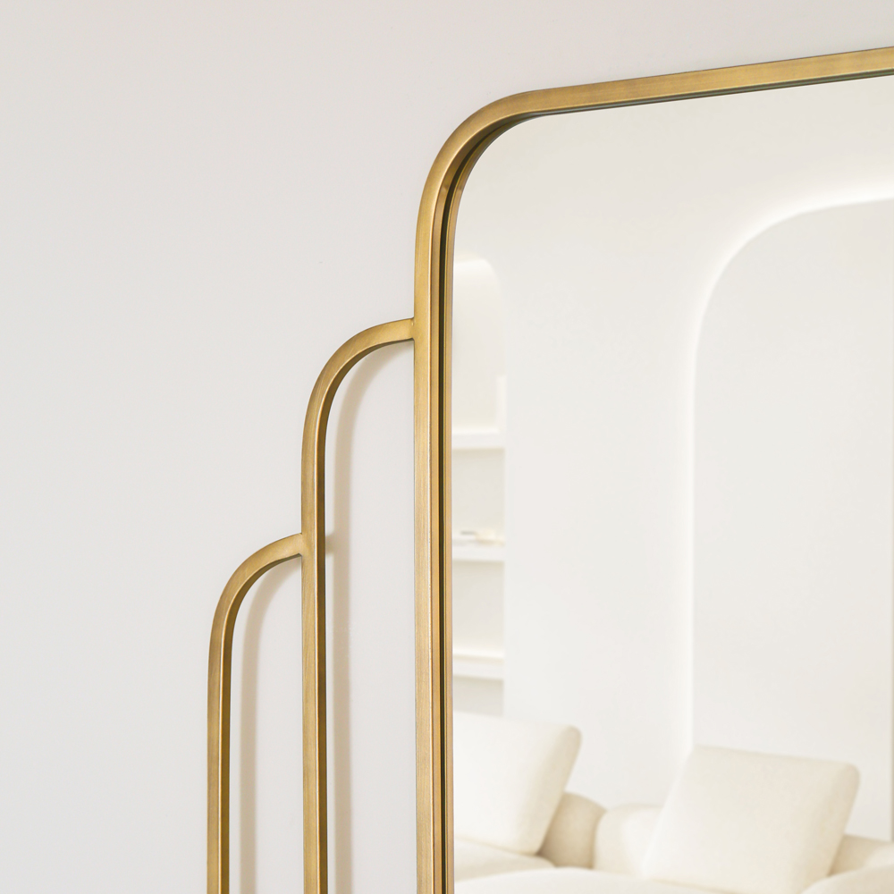Charles Bentley Prague Gold Rectangular Wall Mirror Image 5