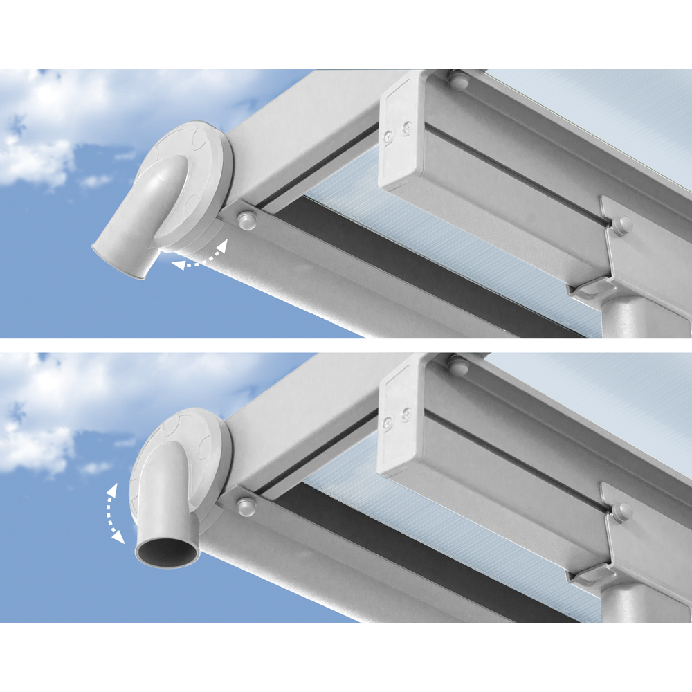 Palram Canopia Olympia White Clear 3 x 8.51m Patio Cover Image 3