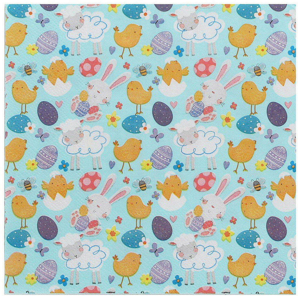 Blue Easter Napkins 12 Pack Image 2