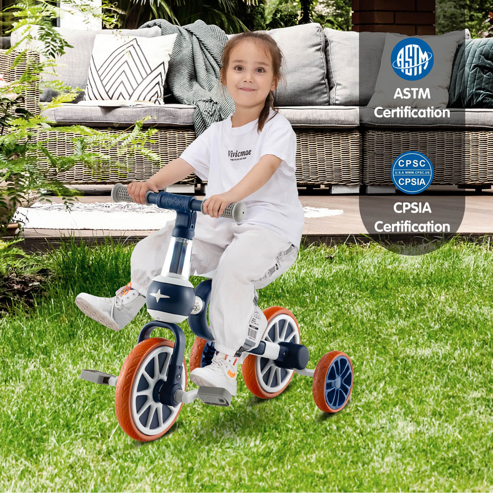 Costway 4 in 1 Navy Kids Balance Training Trike Image 2