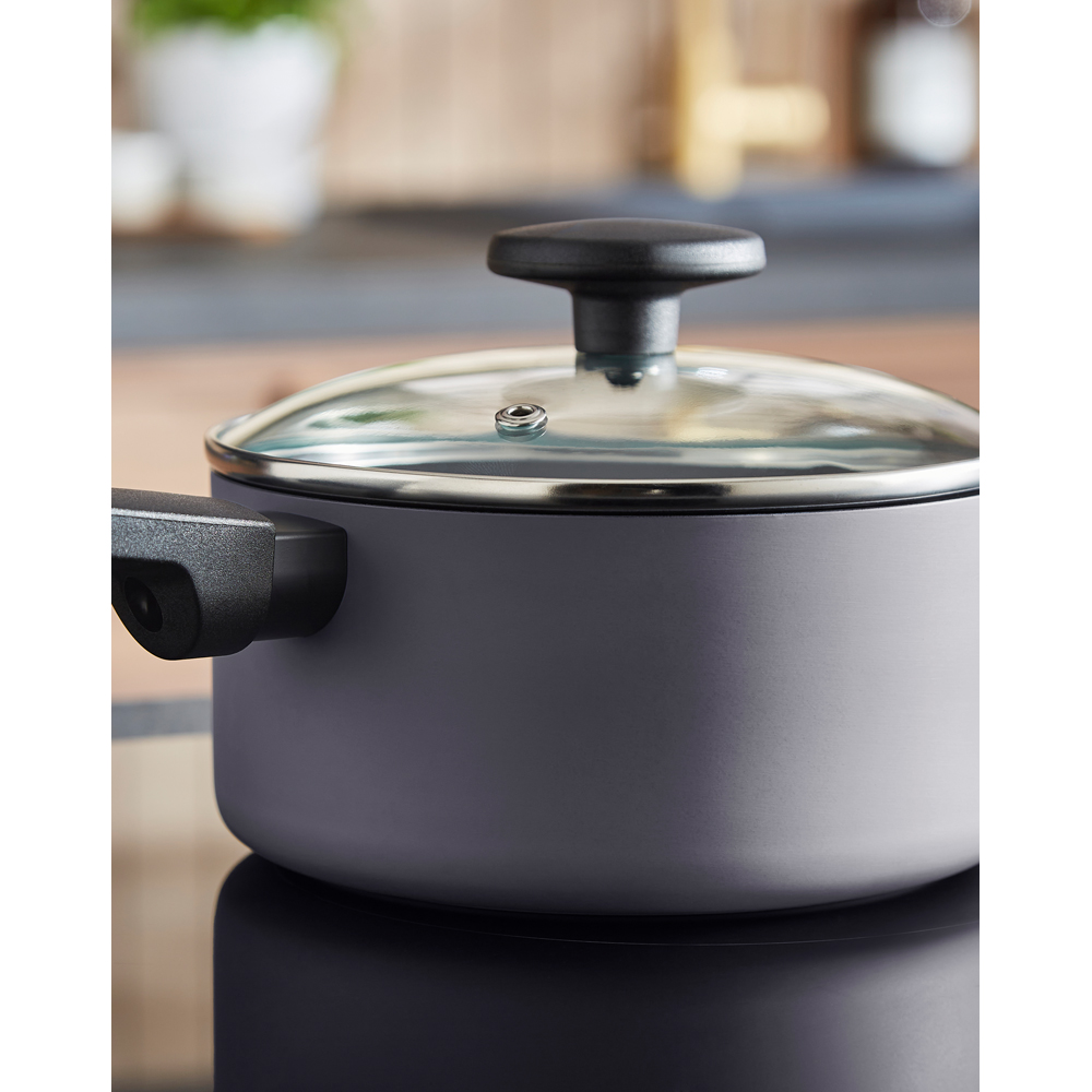 Morphy Richards Grey Recycled Aluminium 3 Piece Saucepan Set Image 5