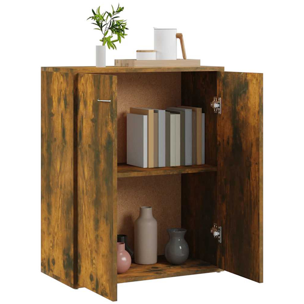 vidaXL 2 Door Smoked Oak Sideboard Image 5