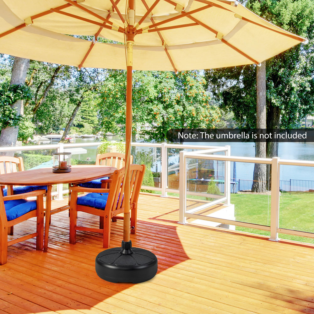 Costway Fillable Round Umbrella Base for 1.5 Inch Poles Image 3