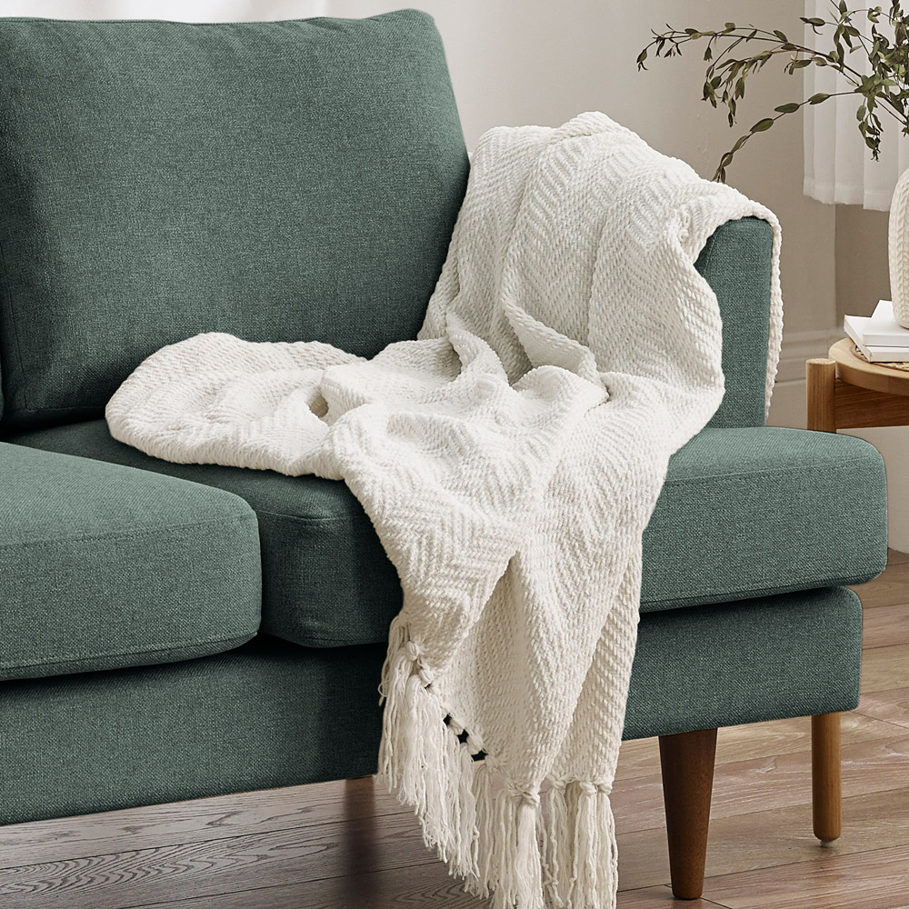 Furniturebox Flora 3 Seater Green Recycled Polyester Sofa  Image 3