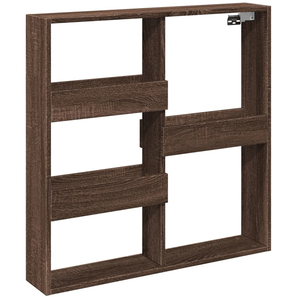 vidaXL 5 Shelf Brown Oak Wall Cabinet Image 1