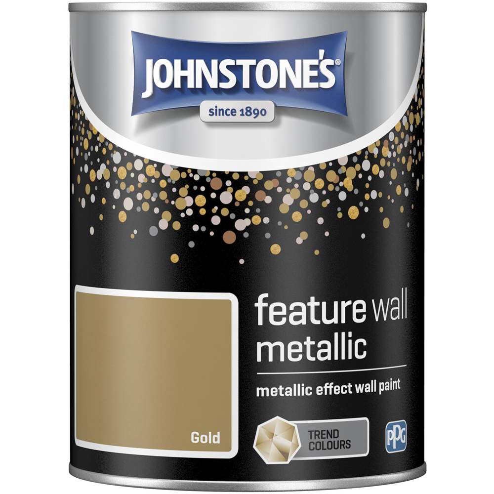 Johnstone's Feature Wall Gold Metallic Paint 1.25L Image 2
