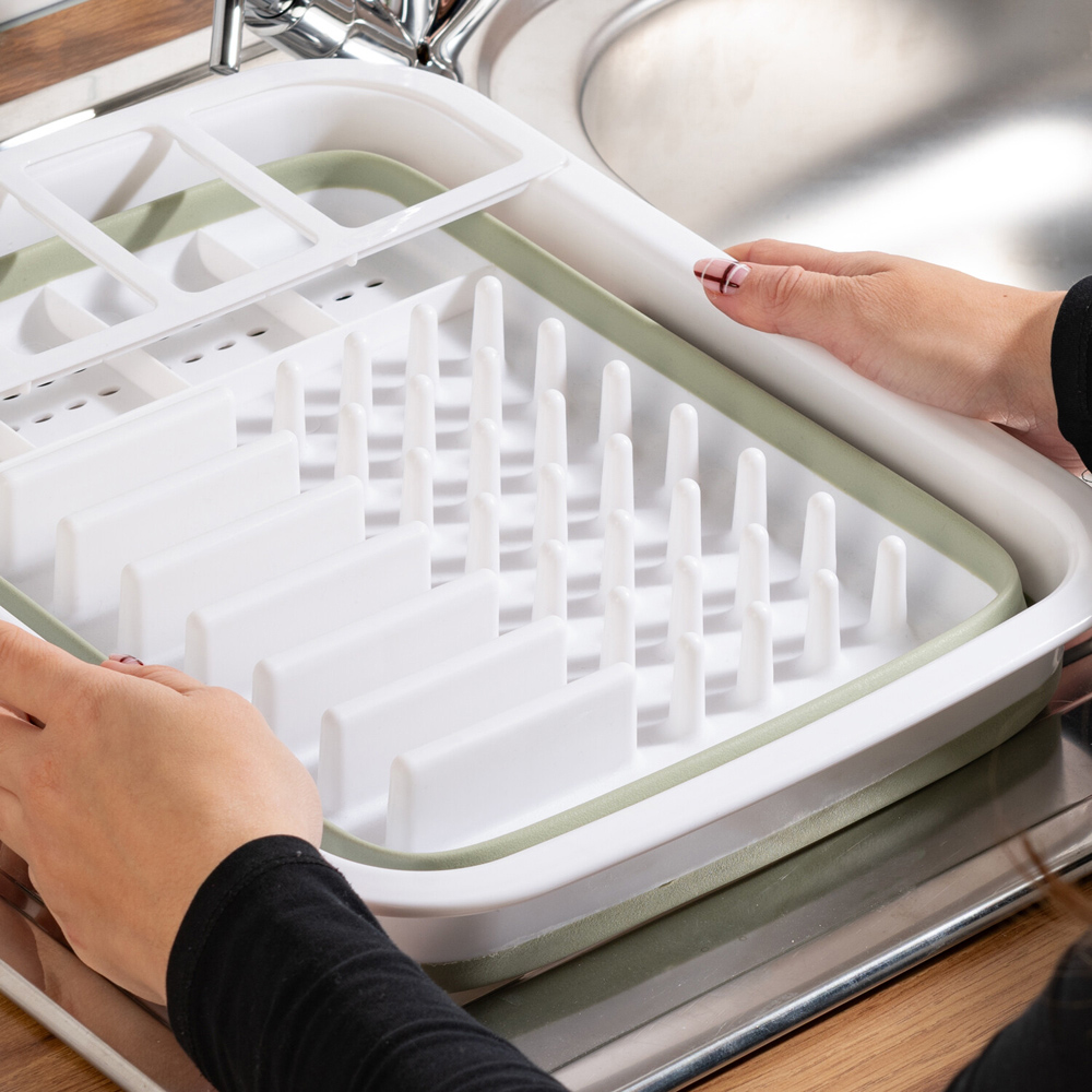 My Home Collapsible Dish Rack Sage Image 6