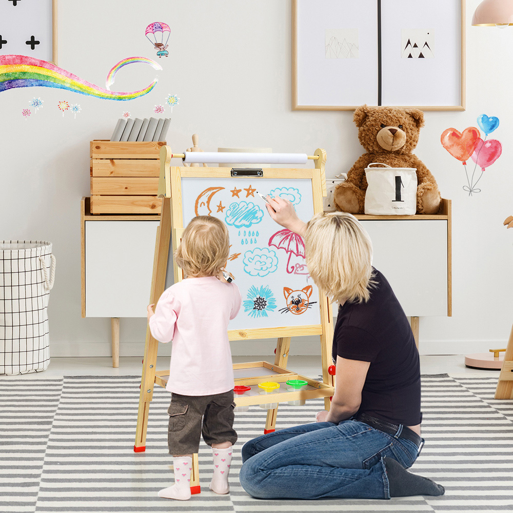 Costway Kids 3 in 1 Art Easel with Whiteboard Image 2