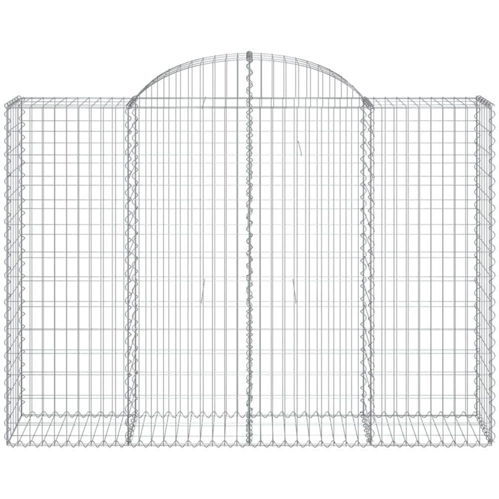 vidaXL Silver Galvanised Iron Gabion Basket 200 x 50 x 140/160cm 20 Pack Image 2