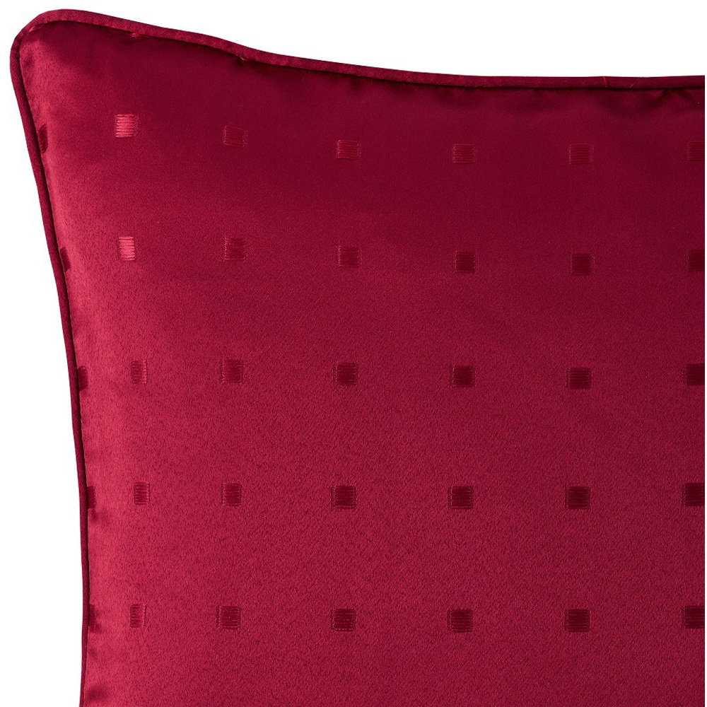 Alan Symonds Red Dobby Square Cushion with Polyester Filled Pad 45 x 45cm 4 Pack Image 3
