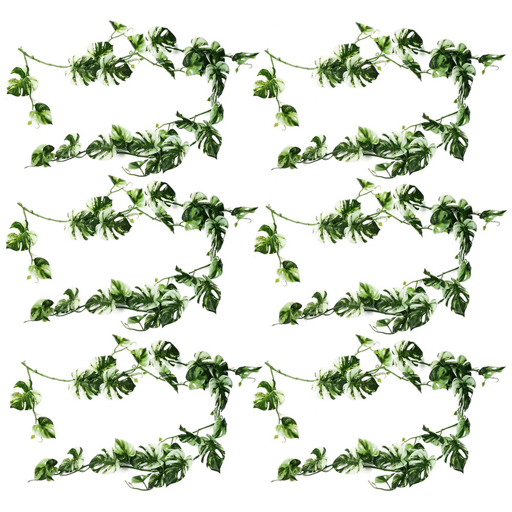 Leaf Variegated Monstera Hanging Artificial Plant 180cm 6 Pack Image 1
