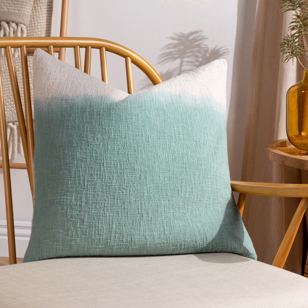 furn. Mizu Eucalyptus Dip Dye Square Cushion Image 2