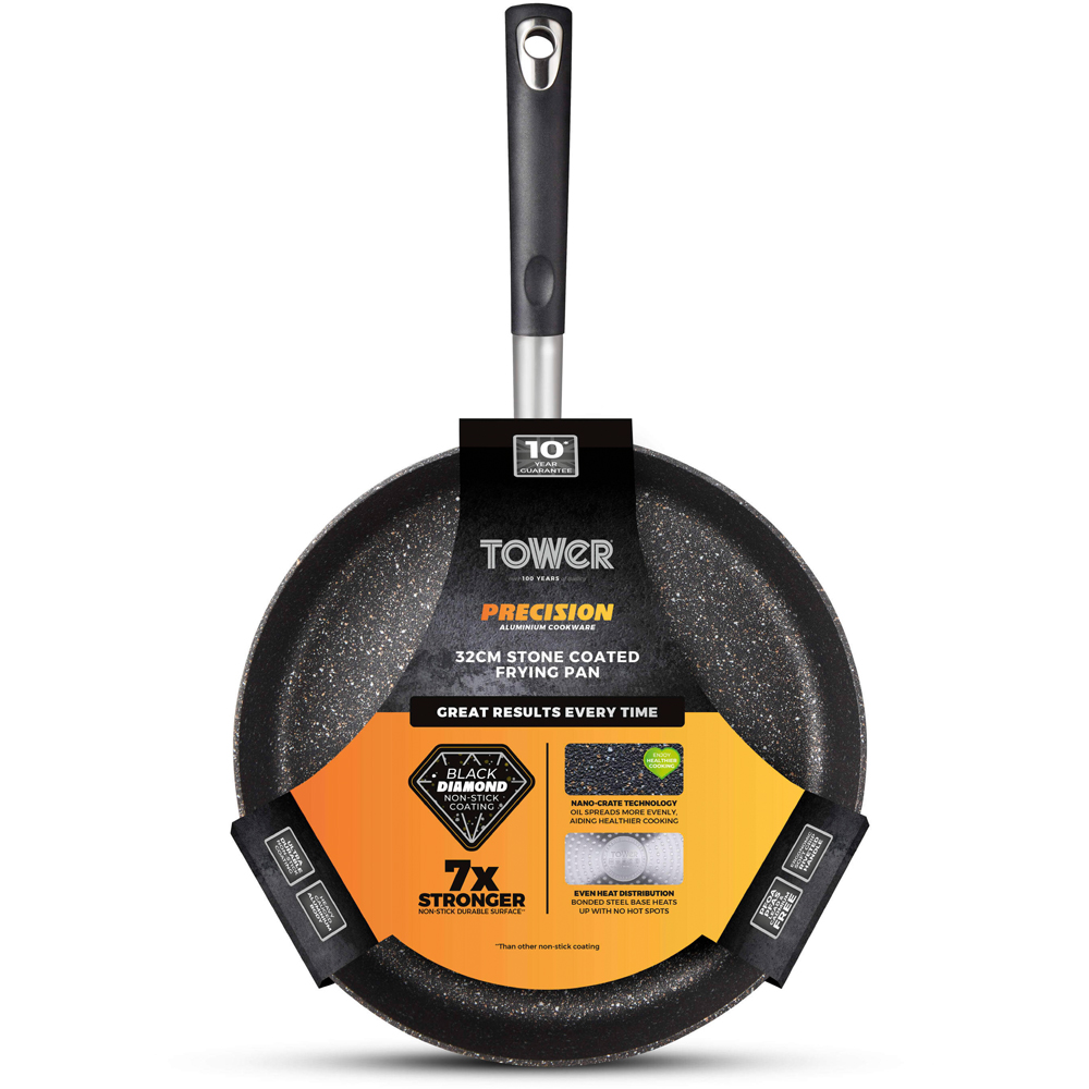 Tower Precision 32cm Black Forged Aluminium Non-Stick Frying Pan Image 2