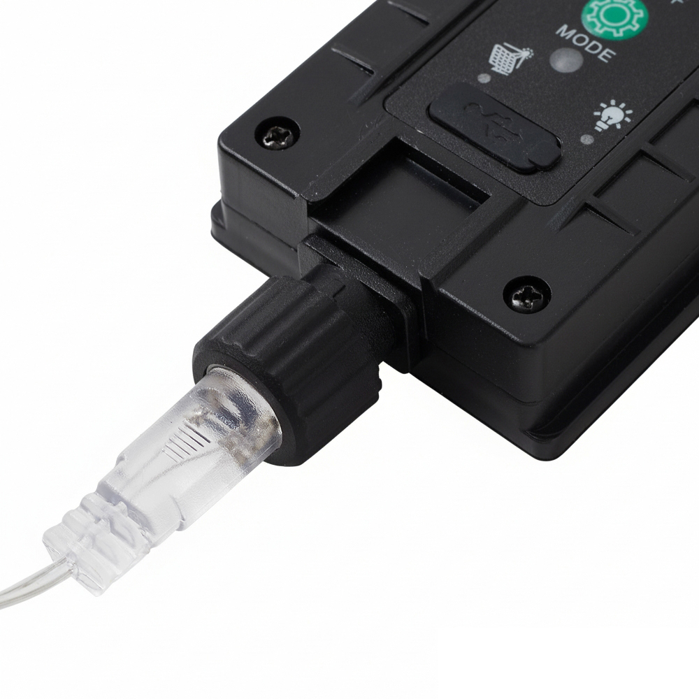 Living and Home Multicolour LED Solar-Powered Icicle String Light 10m Image 4