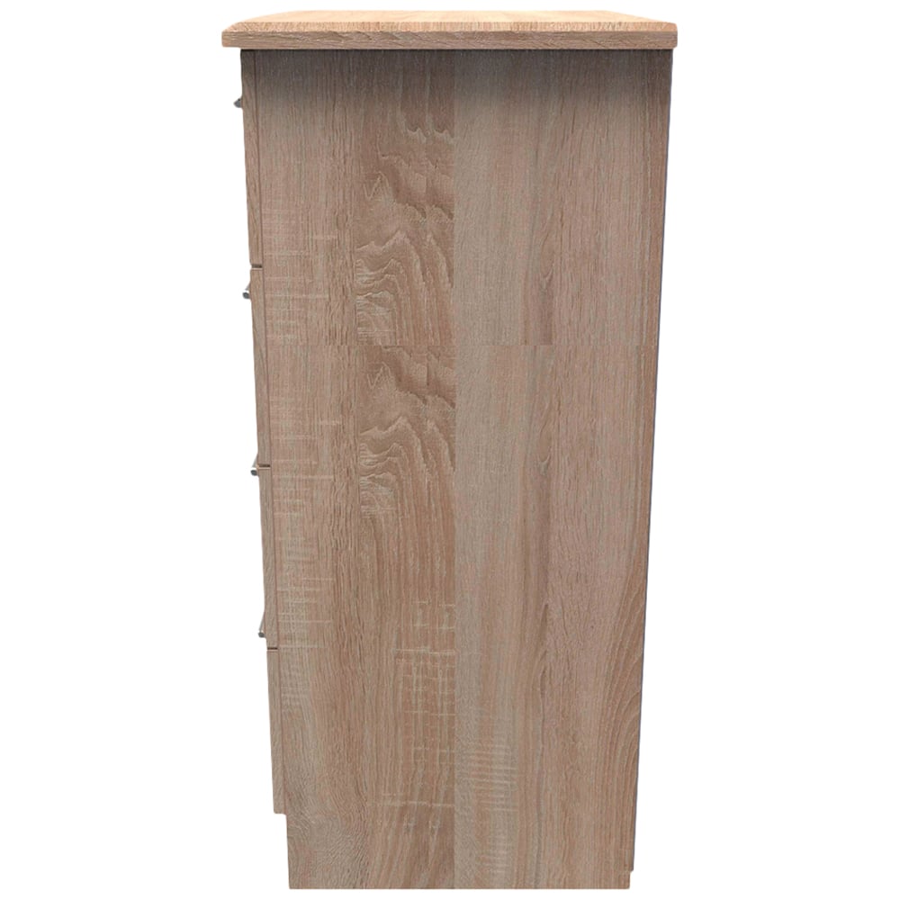 Crowndale Sherwood 4 Drawer Bardolino Oak Midi Chest of Drawers Image 3