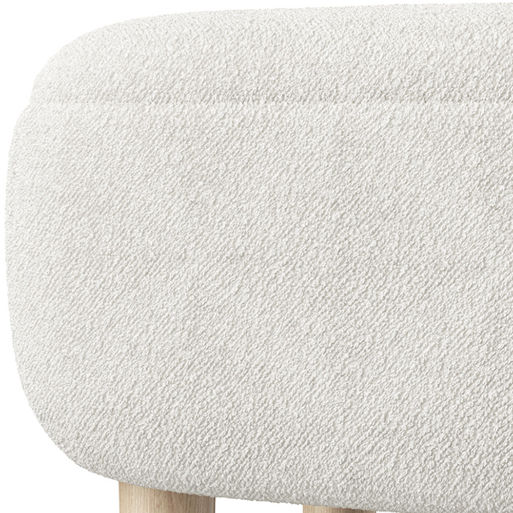 Living and Home White Wooden Footstool Image 5