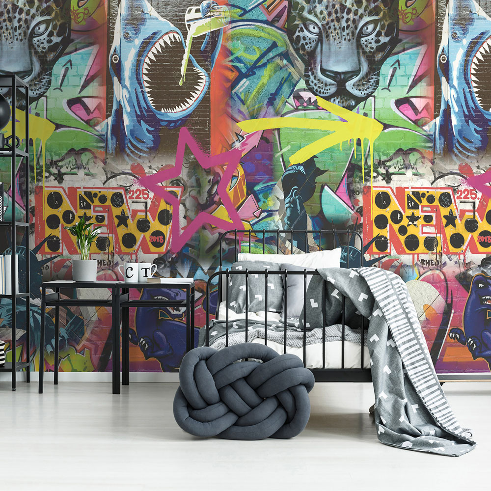Holden Decor Graffiti Multicolour Wallpaper Image 2