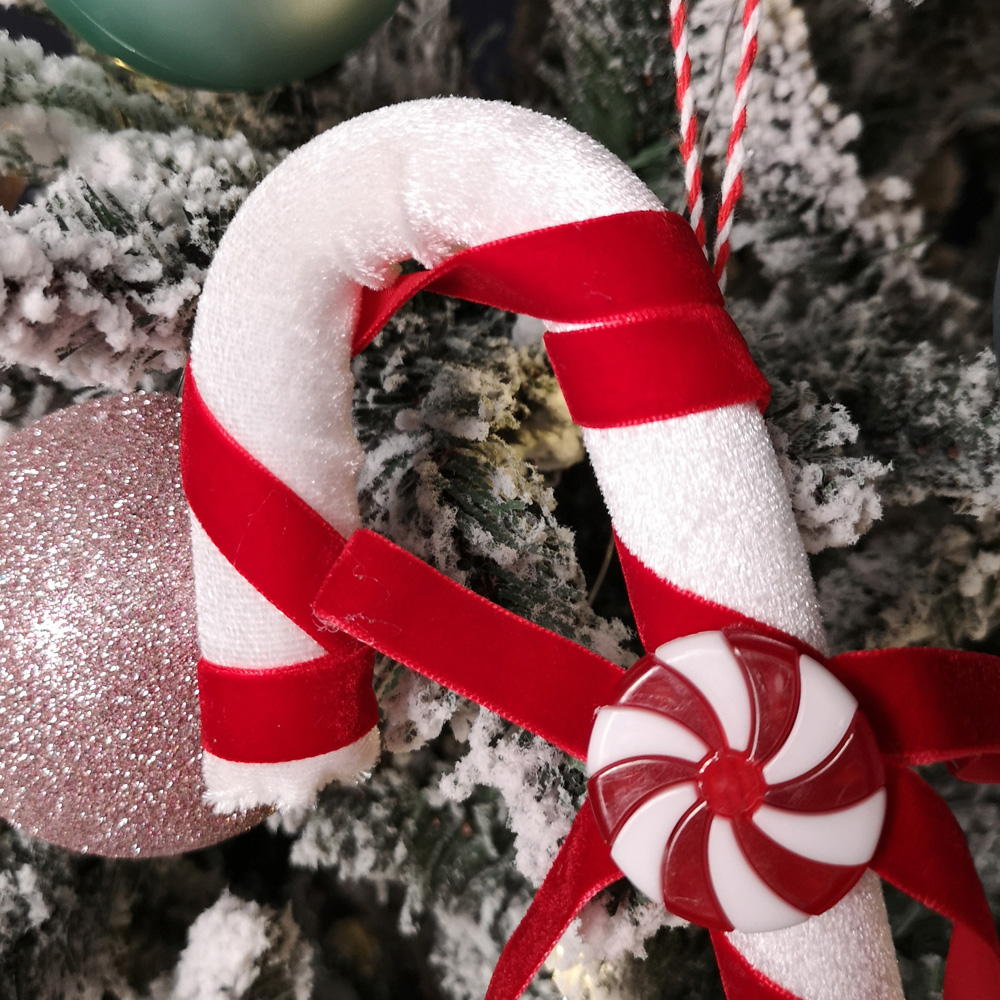 Samuel Alexander Red and White Candy Cane Hanging Christmas Decoration 29cm Image 3
