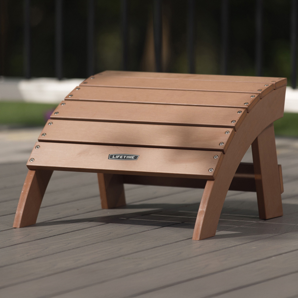 Lifetime Products Adirondack Brown Ottoman Image 1