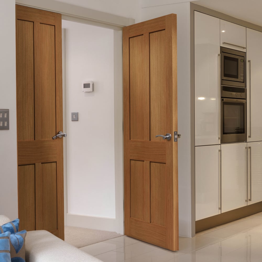 JB Kind Rushmore Shaker Oak Veneer Internal Door 1981 x 610mm Image 2