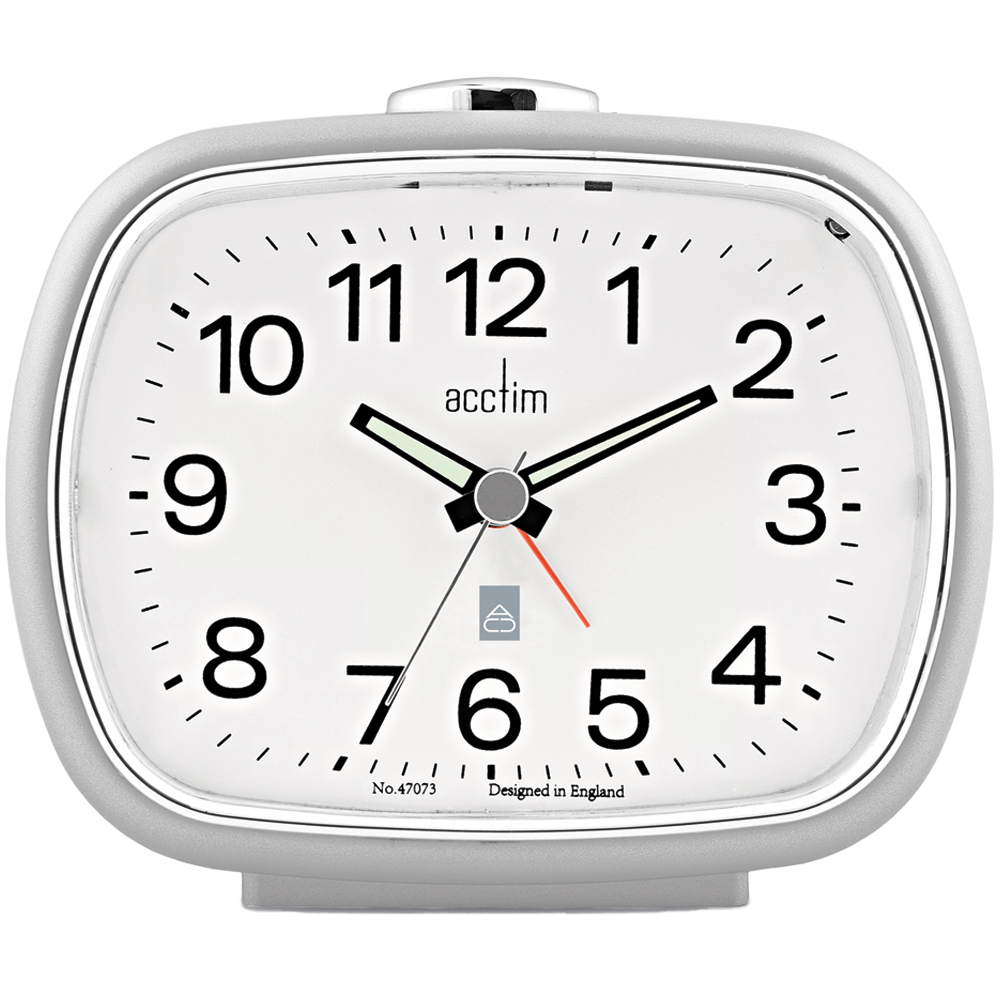 Acctim Camille Grey Alarm Clock 9cm Image 1