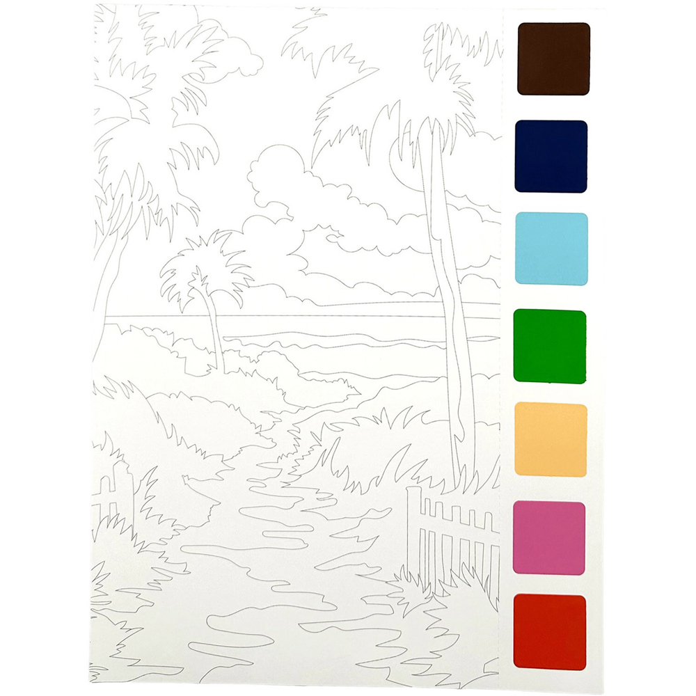 Watercolor Pad Kit with Paints and Brush Image 7