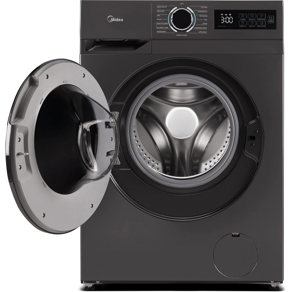 Midea MF110W80BA10/T 8kg Graphite Freestanding Washing Machine Image 2