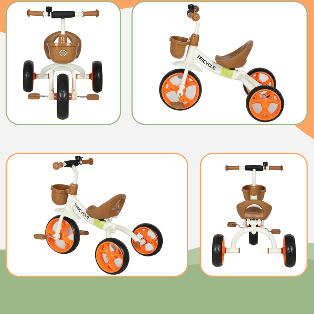 Tommy Toys Kids Orange Tricycle with Front Basket Image 8