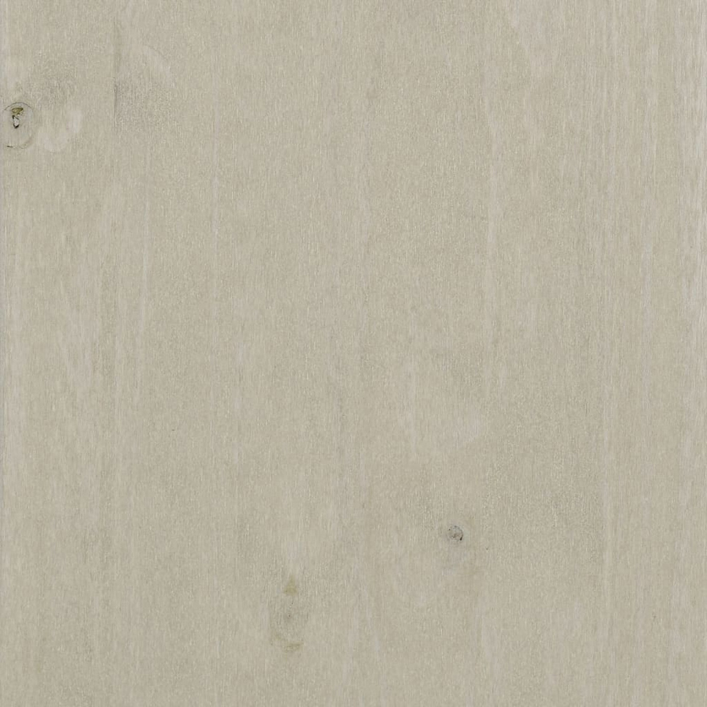 vidaXL Hamar 2 Shelf White Solid Pine Wood Sideboard Image 6