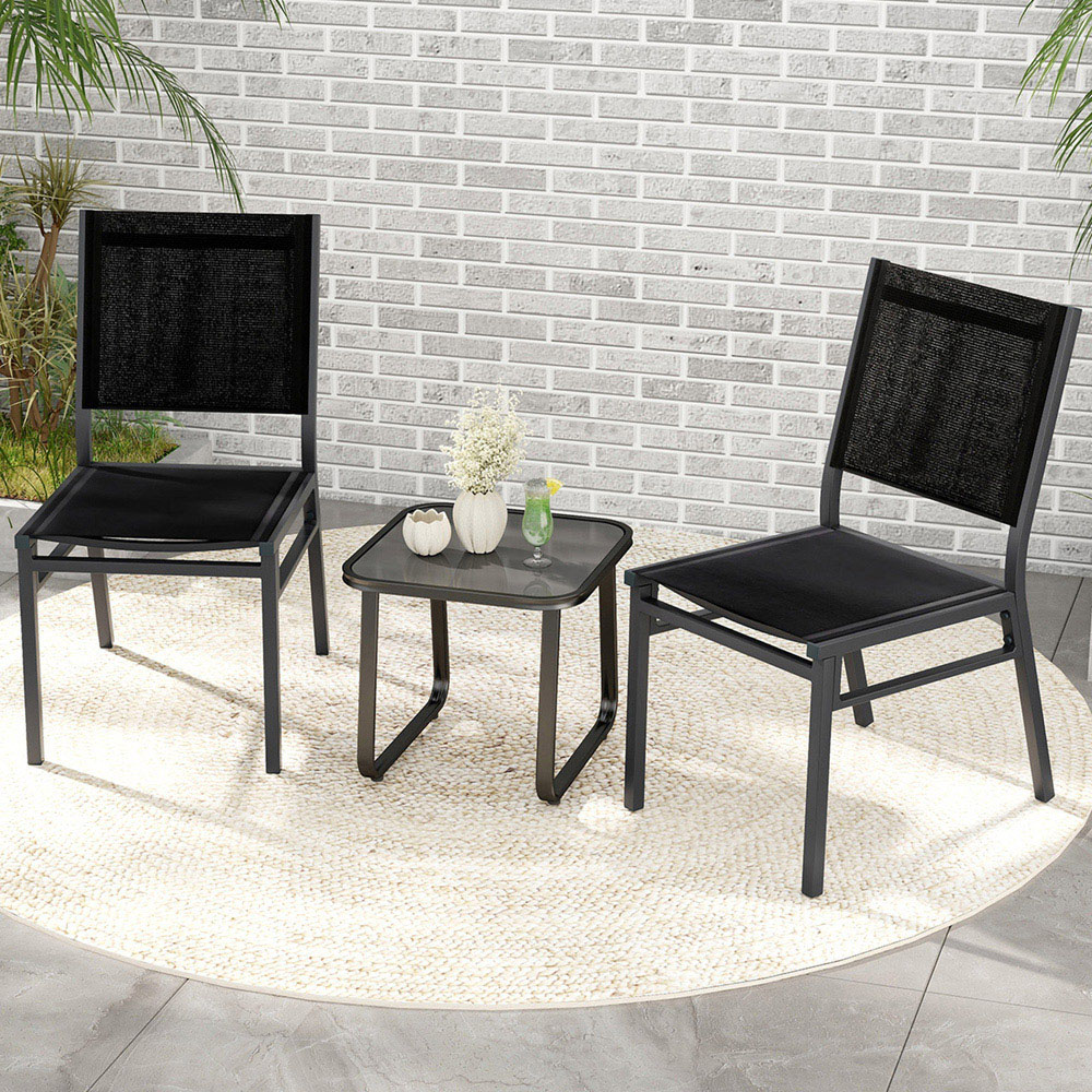 Costway Set of 2 Aluminium Garden Chair Image 1
