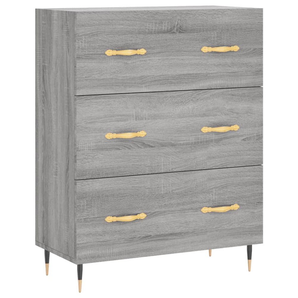 vidaXL 2 Door 3 Drawer Grey Sonoma Highboard Image 6