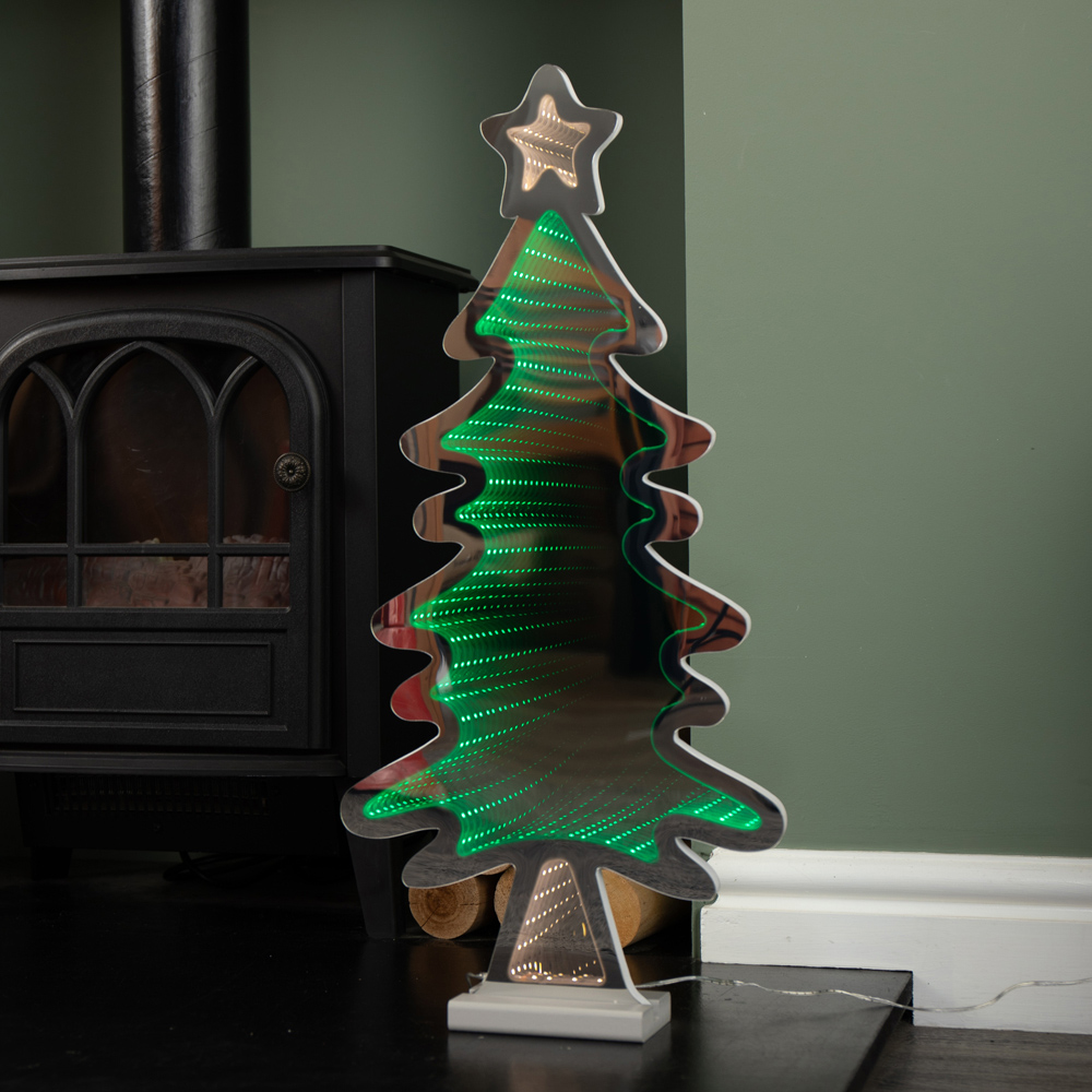 Samuel Alexander Green and Warm White LED Light Up Christmas Tree Infinity Decoration 60cm Image 5