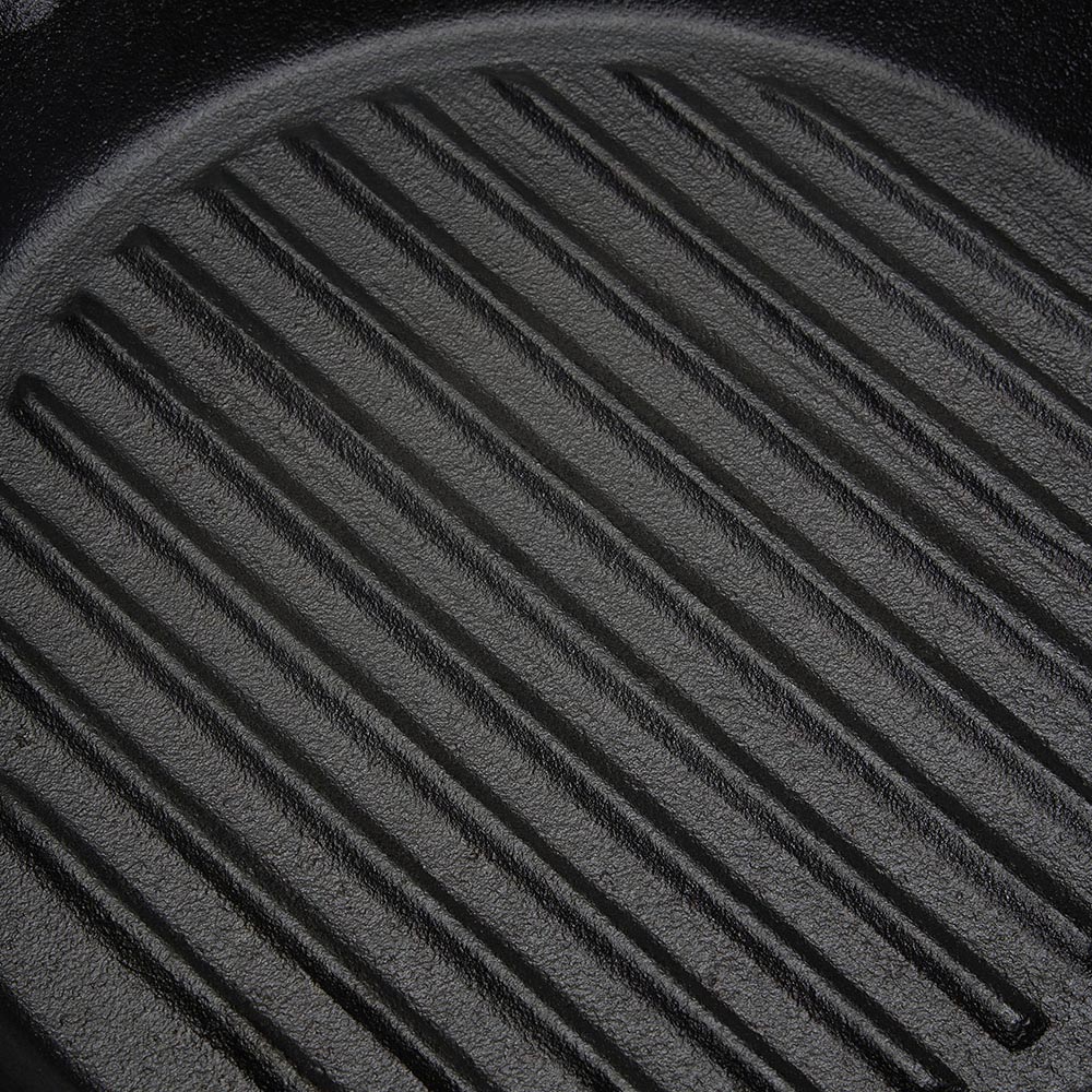 Living and Home Cast Iron Grill Pan with Pouring Spout Image 6