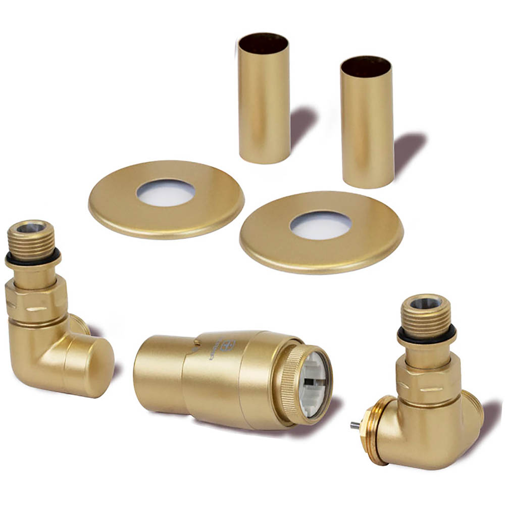 Terma Vario Brass Right Sided Vision 3 Axis Thermostatic Radiator Valve Set Image 3