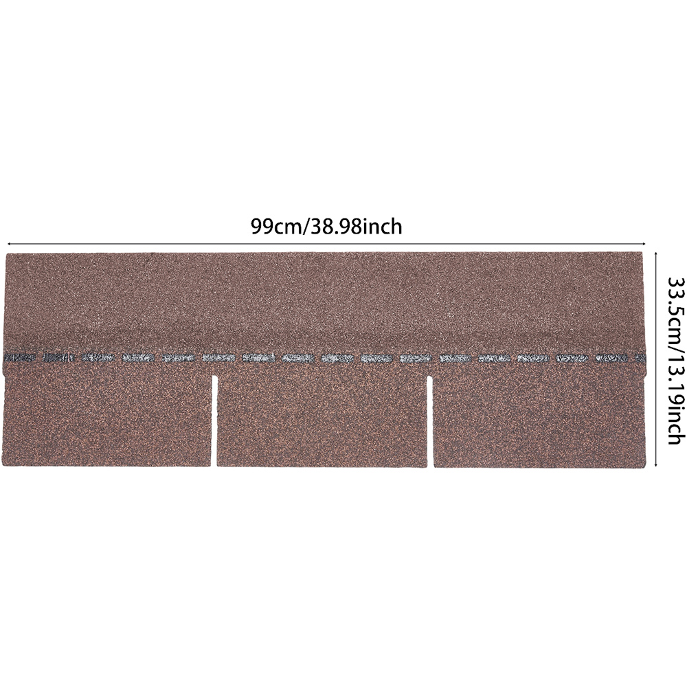 Living and Home 18 Piece Brown Forest 3‑Tab Asphalt Shingles Bitumen Roofing 335 x 990mm Image 8