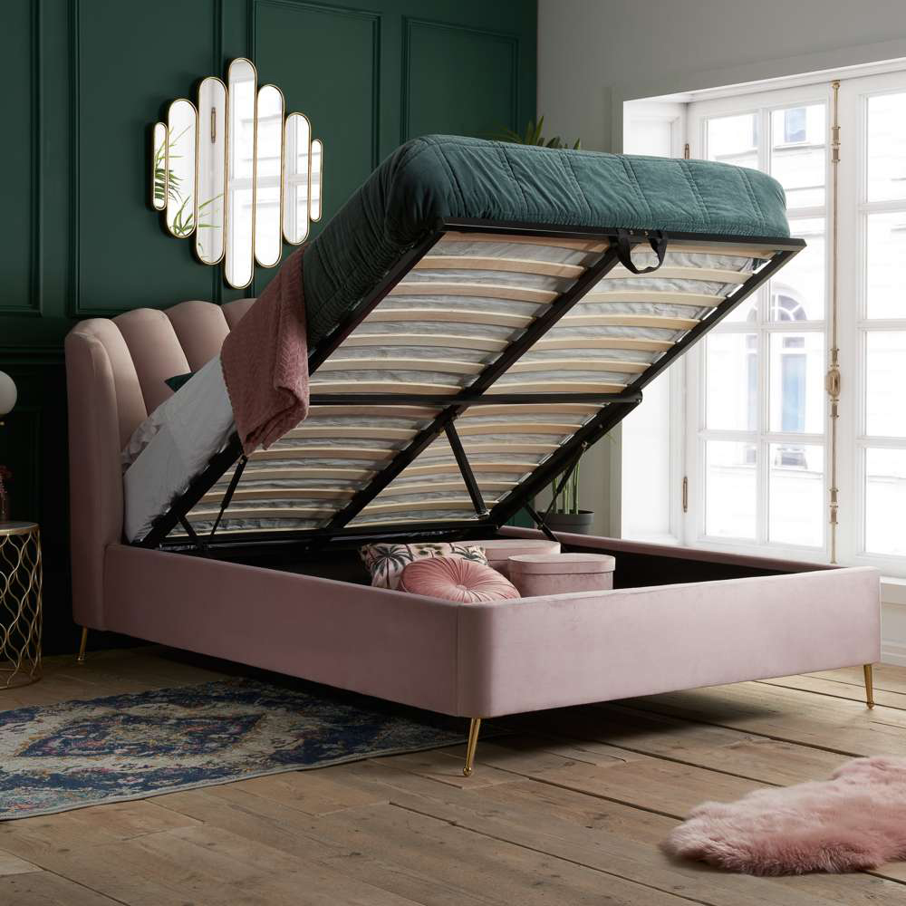 Birlea Lottie Double Pink Ottoman Bed Image 7