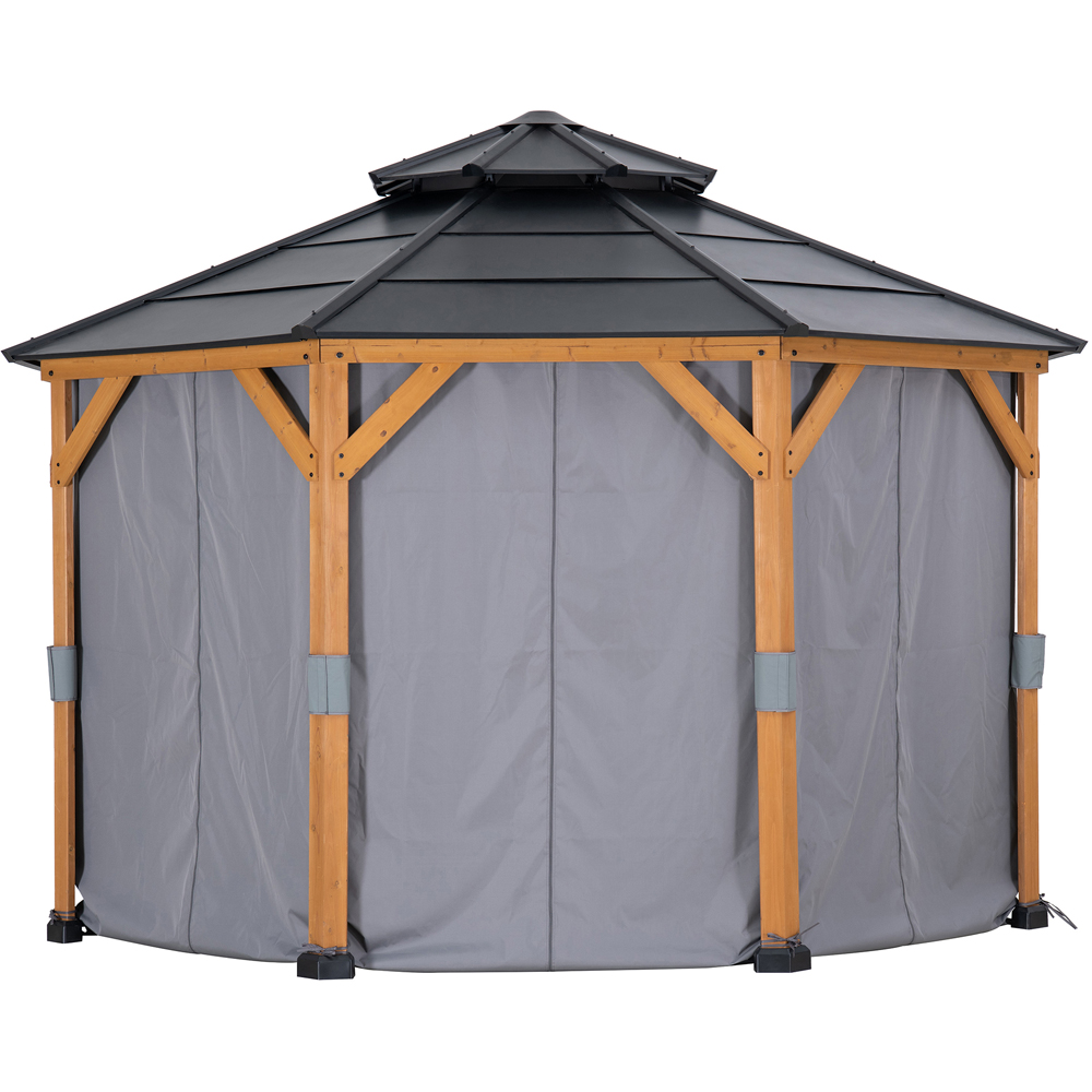 Sunjoy 3.9 x 3.9m Accessory Curtain for Steel Gazebo (Gazebo Not Include) Image 2