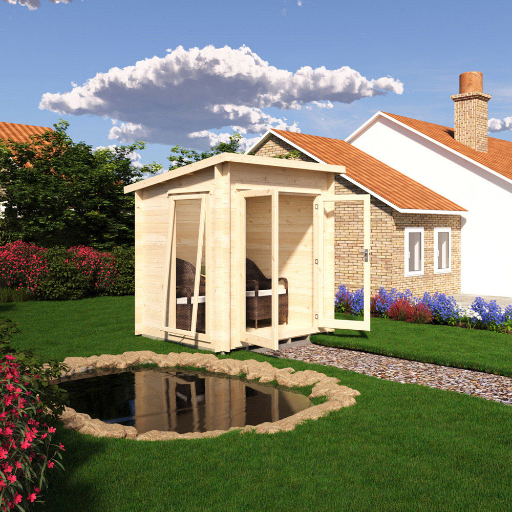 Shire Tilney 6 x 7ft Pent Garden Log Cabin Image 6