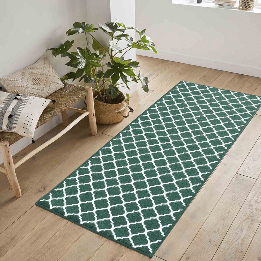 Desire Rugs Havana Emerald Trellis Anti Slip Door Mat 160 x 120cm Image 4