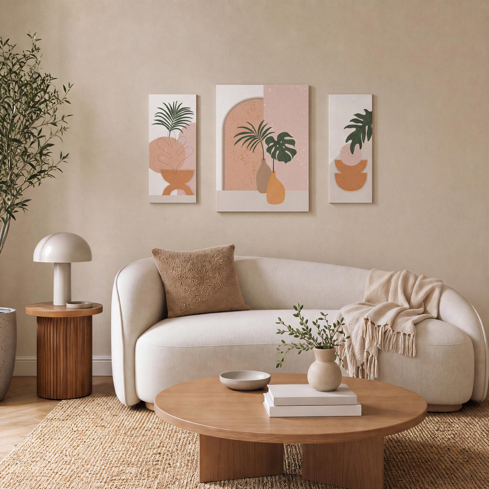 Arthouse 3-in-1 Abstract Vase Canvas Set Image 2