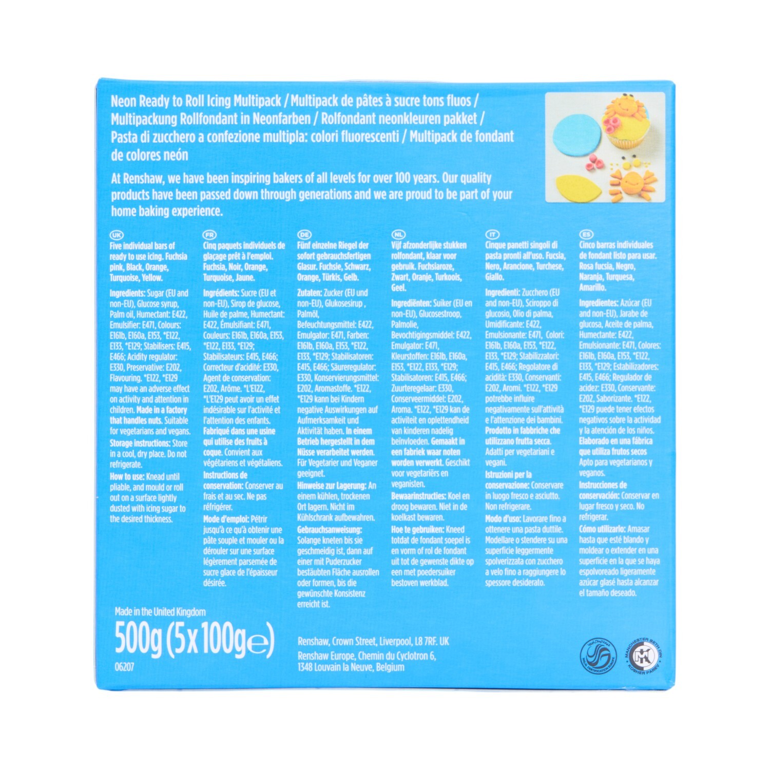 Renshaw Neon Fondant Icing Multipack Image 3