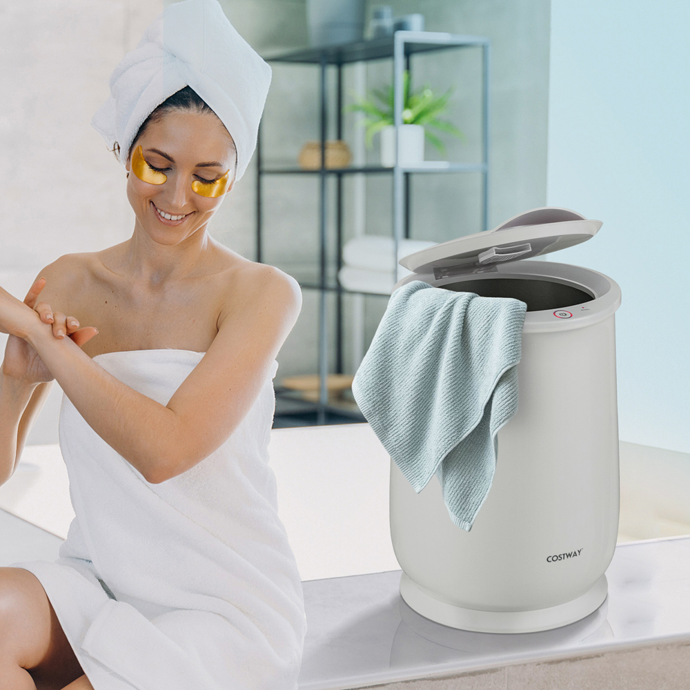 Costway Grey Portable Towel Warmer Bucket 21L Image 2