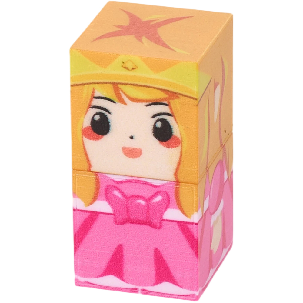 H&O Direct 84 Piece Princess and Knight Magnetic Building Block Cube Set Image 5