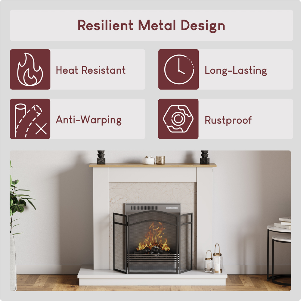 Fire Vida Milton 3 Panel Fire Guard Image 4