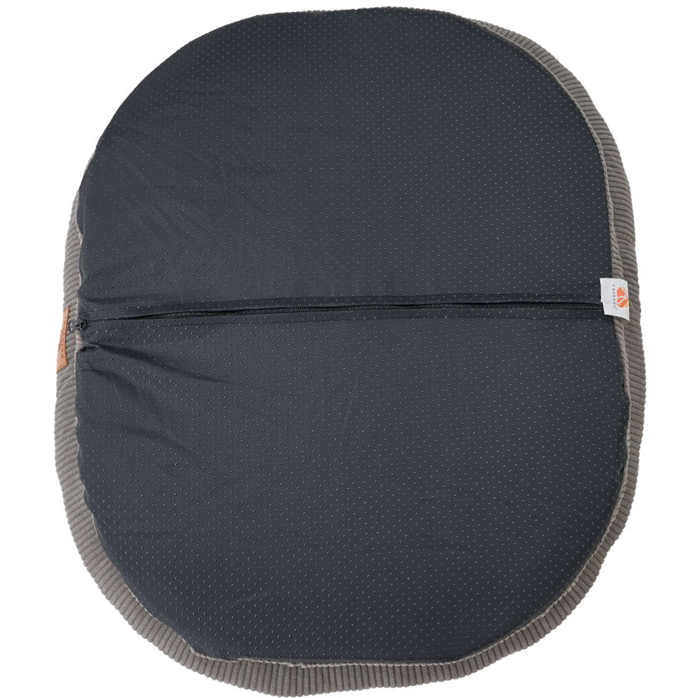 H&O Direct 50cm Grey Corduroy Dog Cuddle Bed Image 4