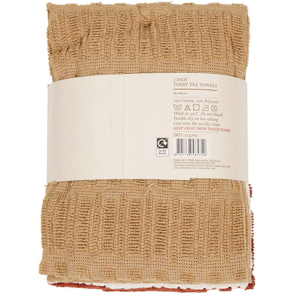 Pack of 5 Terry Tea Towels Image 2