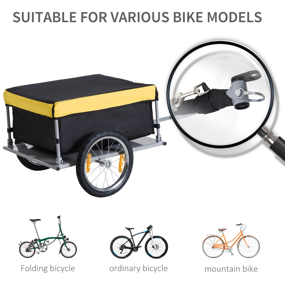 Outsunny 2 Wheel Bicycle Cargo Trailer Image 6