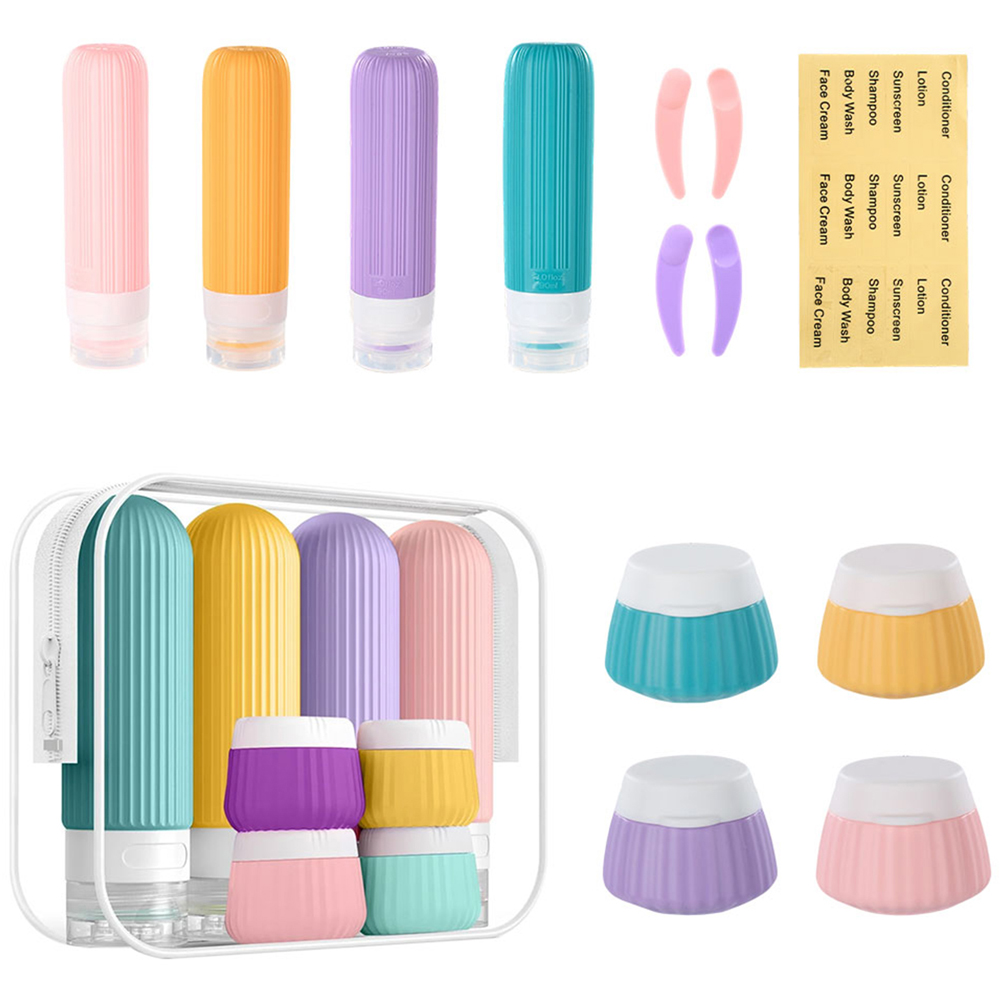 Living and Home 14 Piece Multicolour Travel Bottle Set Image 2