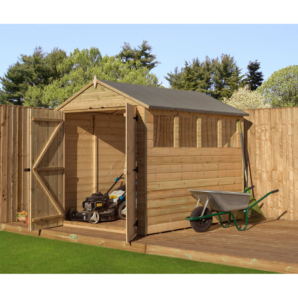 Empire Sheds 9800 6 x 8ft Double Door Tongue and Groove Apex Garden Shed Image 3
